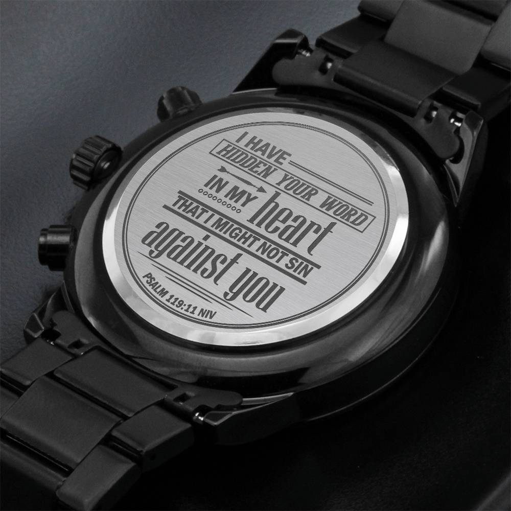 Men's Watch, I Have Hidden Your Word, Psalm 119:11.