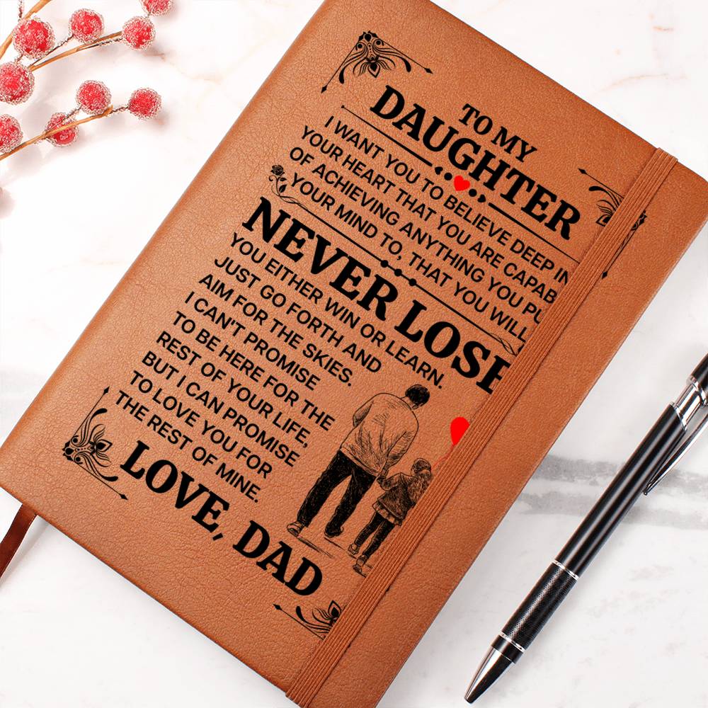 TO MY DAUGHTER PROMISE LEATHER JOURNAL.
