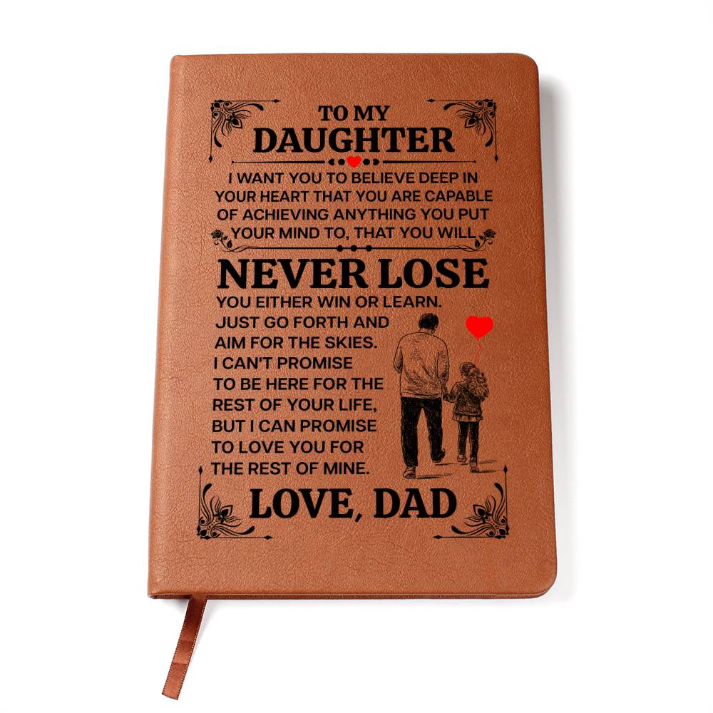 TO MY DAUGHTER PROMISE LEATHER JOURNAL.