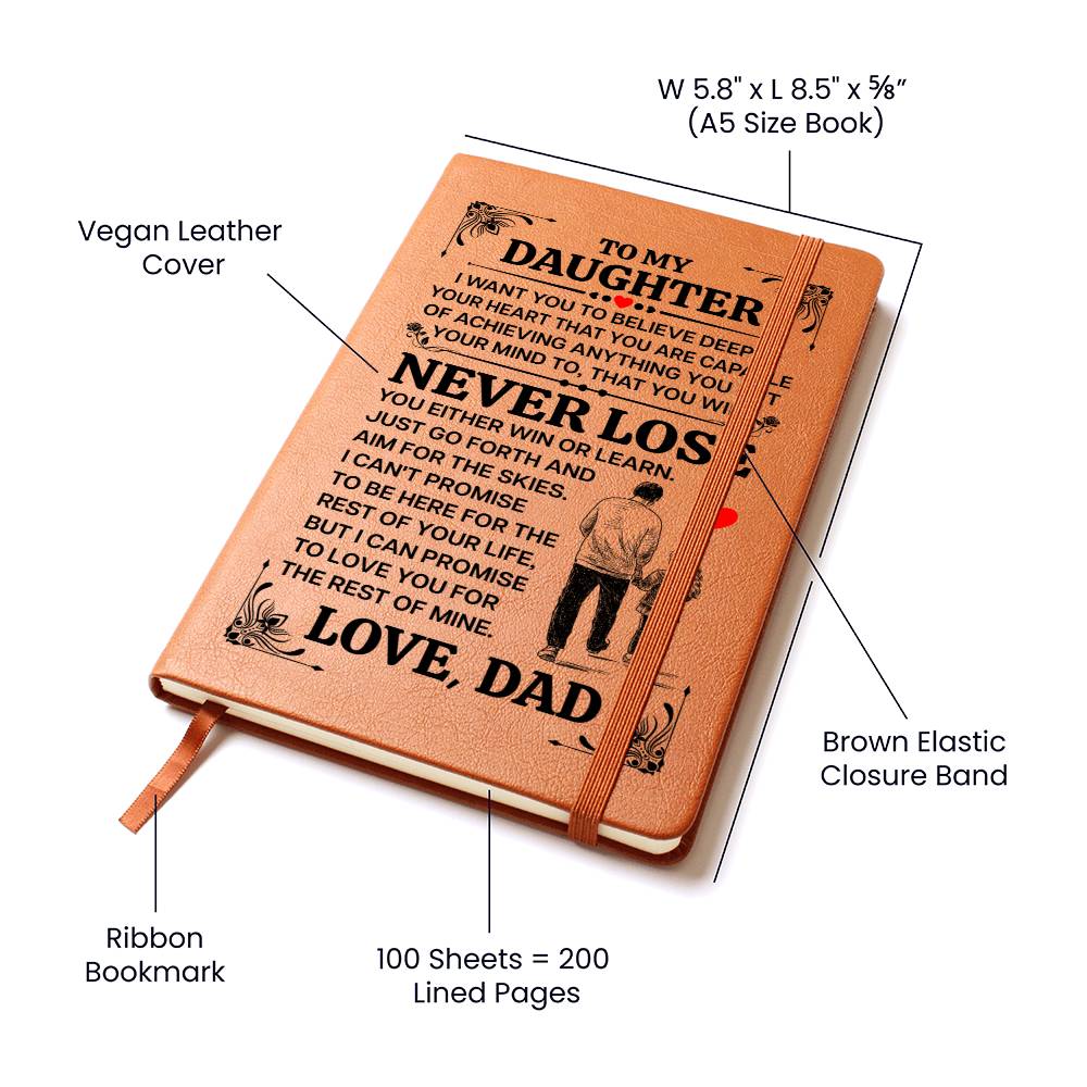 TO MY DAUGHTER PROMISE LEATHER JOURNAL.