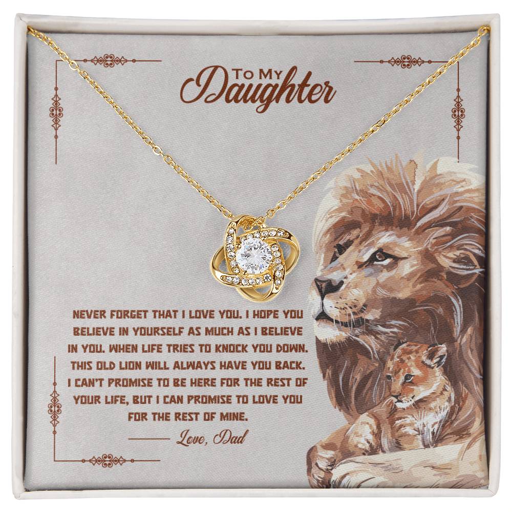 To my beautiful daughter, I promise to love you for the rest of my life.