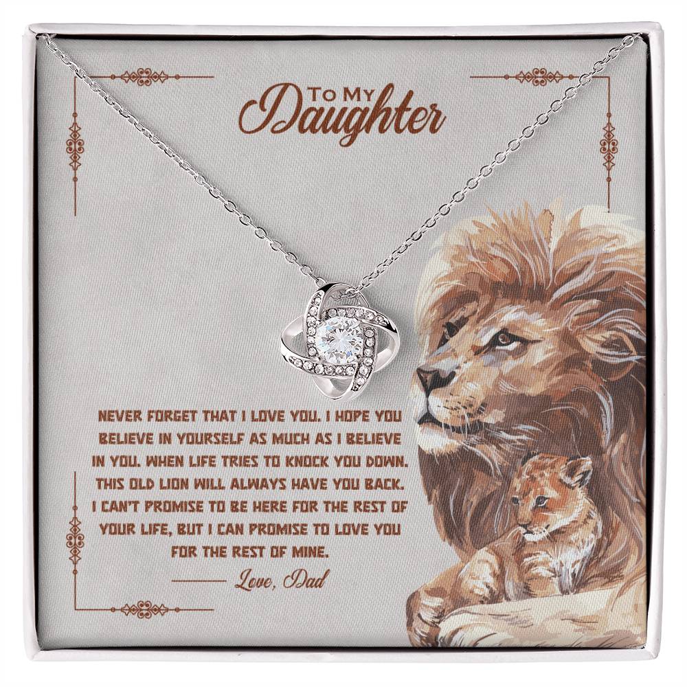To my beautiful daughter, I promise to love you for the rest of my life.