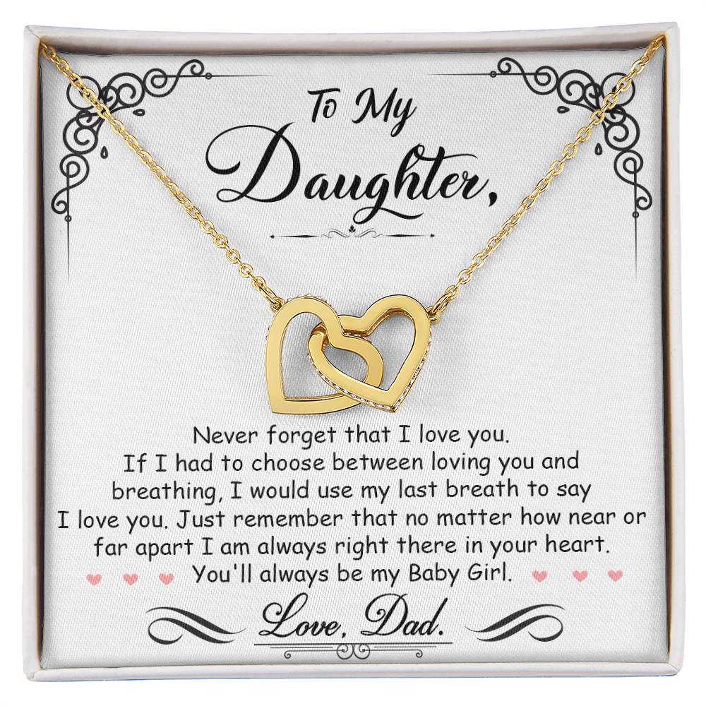 My Baby Girl - Interlocking Heart Necklace.