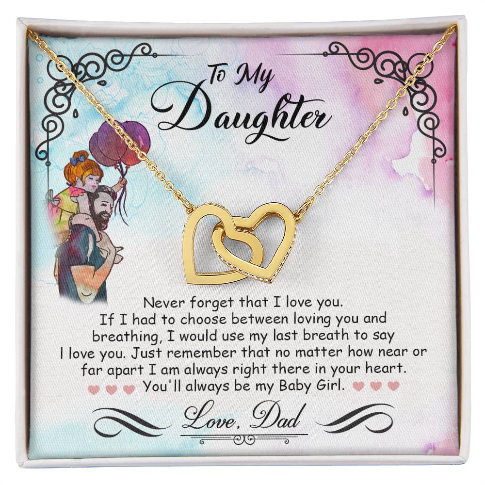 My Baby Girl - Interlocking Heart Necklace.