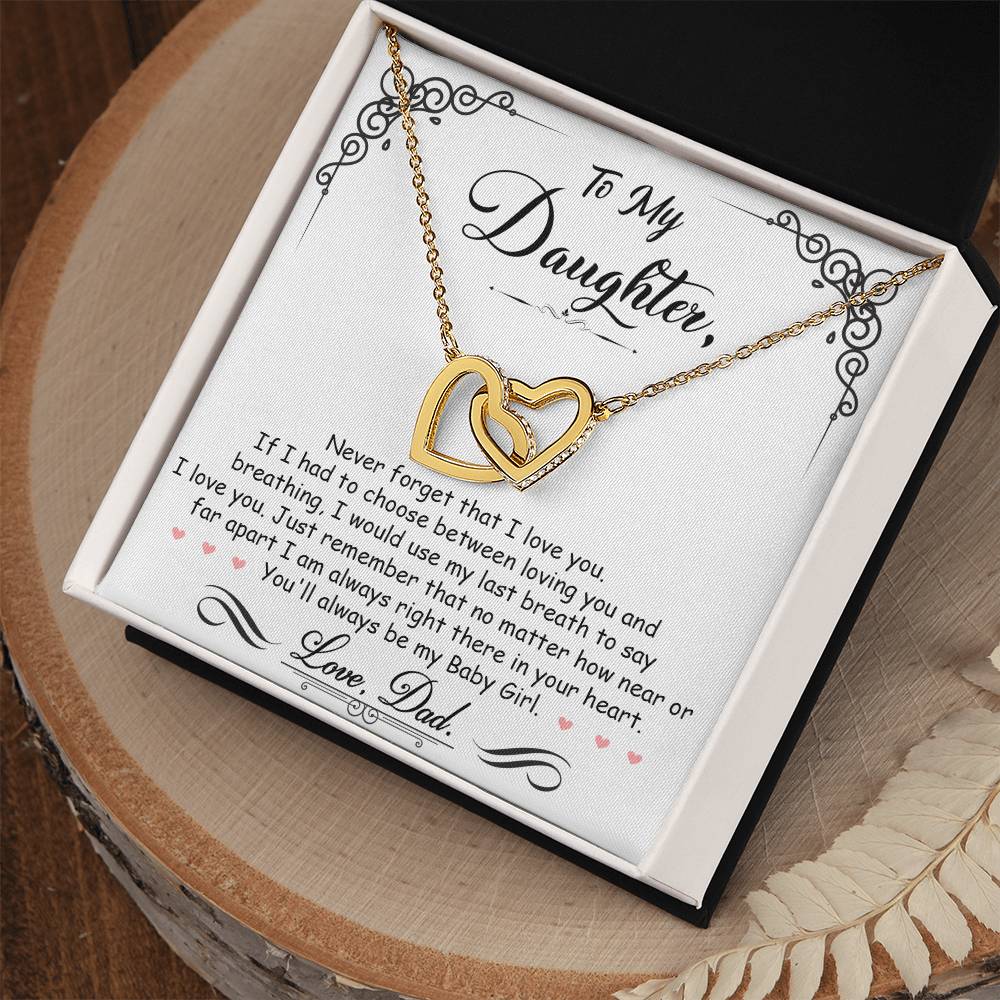 My Baby Girl - Interlocking Heart Necklace.