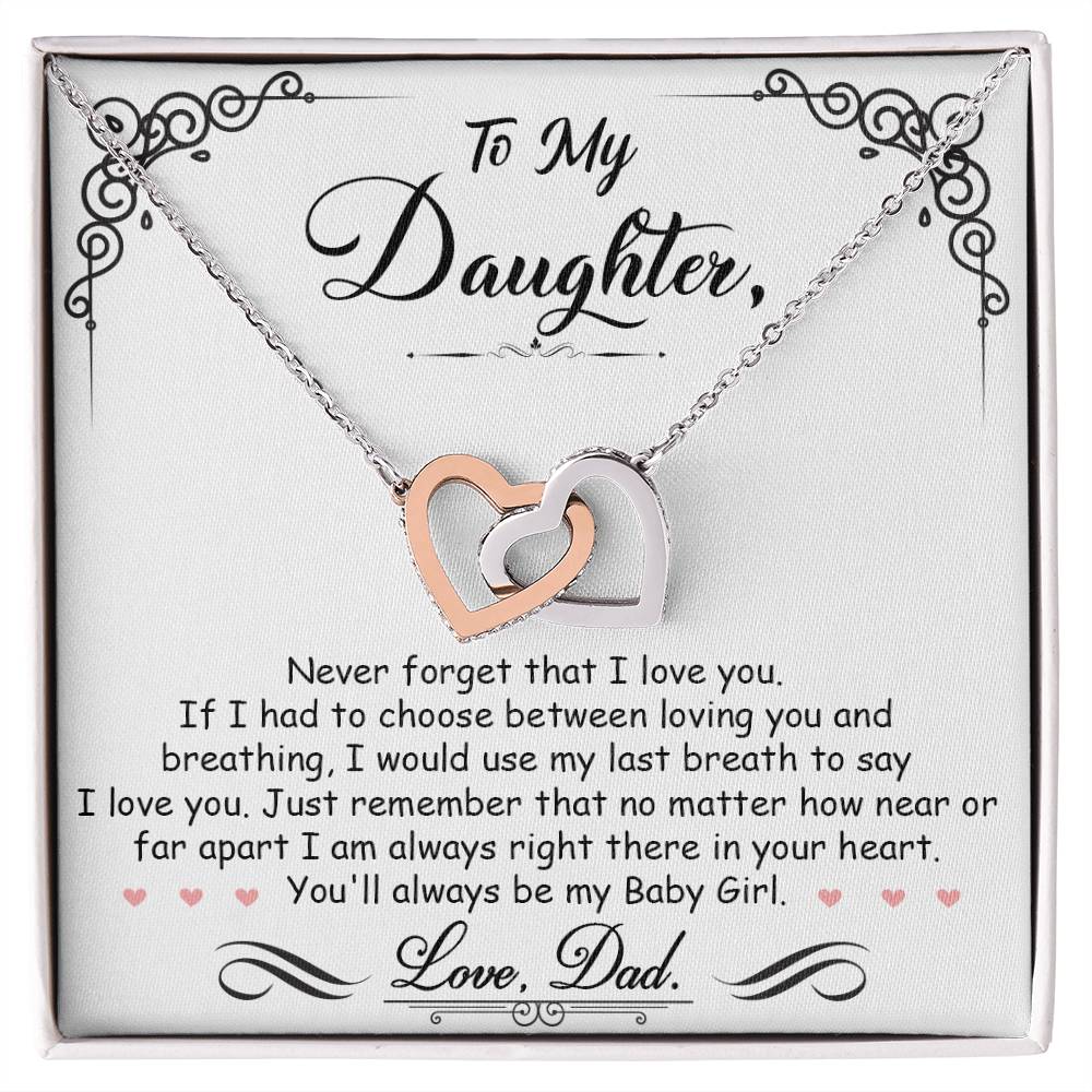 My Baby Girl - Interlocking Heart Necklace.