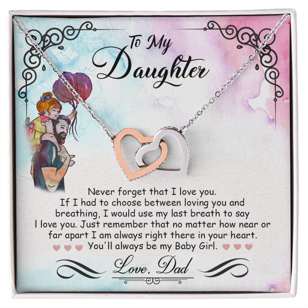 My Baby Girl - Interlocking Heart Necklace.
