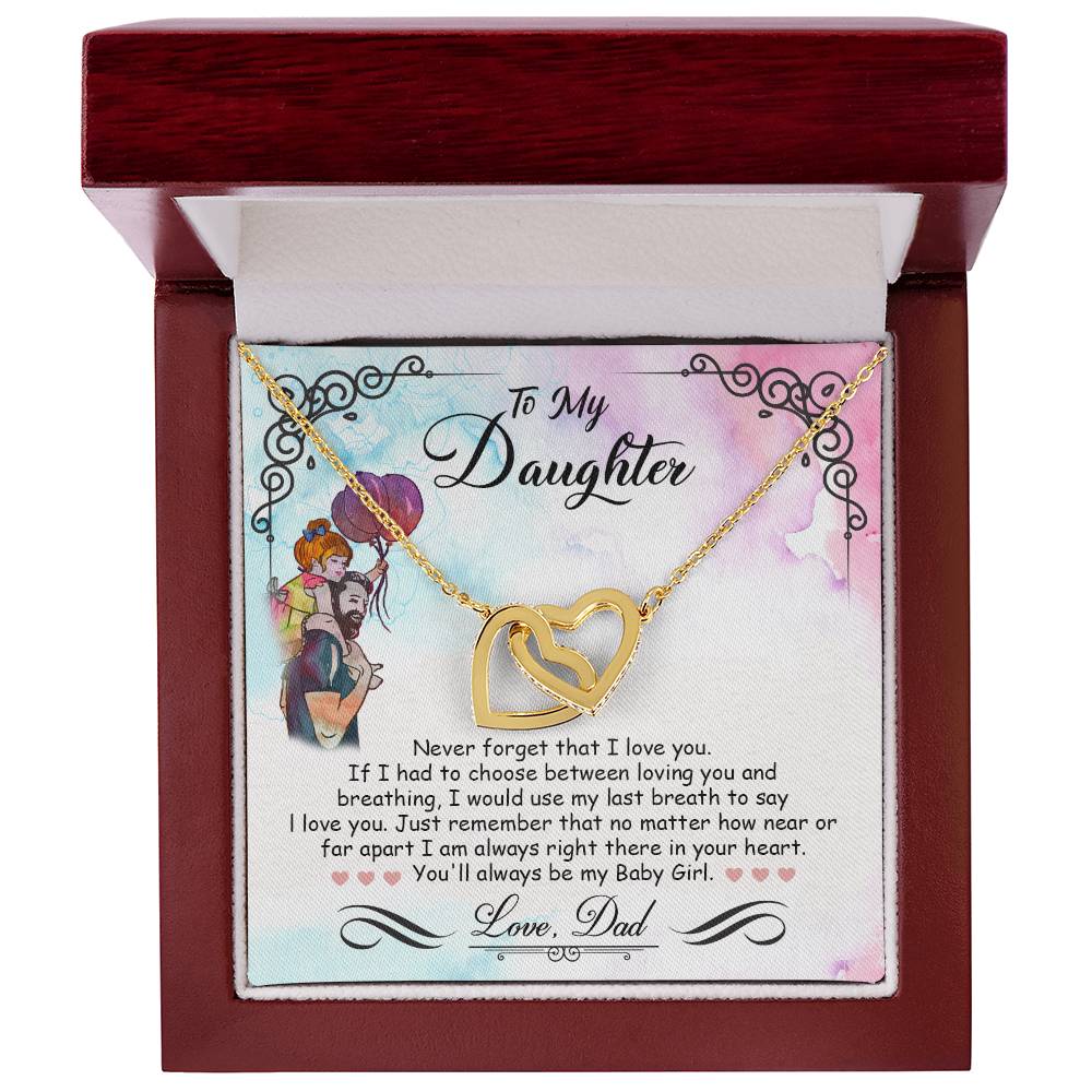 My Baby Girl - Interlocking Heart Necklace.