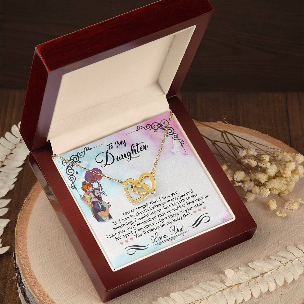 My Baby Girl - Interlocking Heart Necklace.