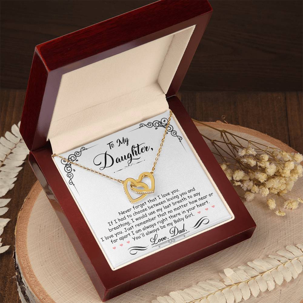 My Baby Girl - Interlocking Heart Necklace.