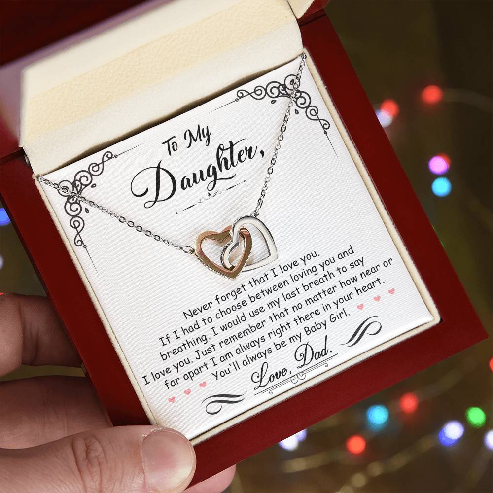 My Baby Girl - Interlocking Heart Necklace.