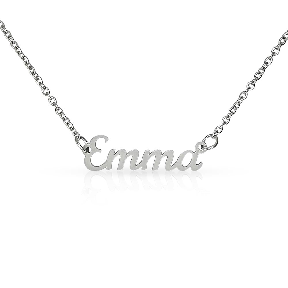 TO MY DAUGHTER CHAPTERS SQUEEZED NAME NECKLACE GIFT SET.