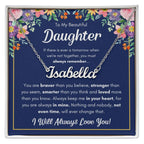 TO MY DAUGHTER BRAVER NAME NECKLACE GIFT SET.