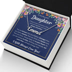 TO MY DAUGHTER BRAVER NAME NECKLACE GIFT SET.