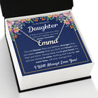 TO MY DAUGHTER BRAVER NAME NECKLACE GIFT SET.