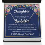 TO MY DAUGHTER BRAVER NAME NECKLACE GIFT SET.