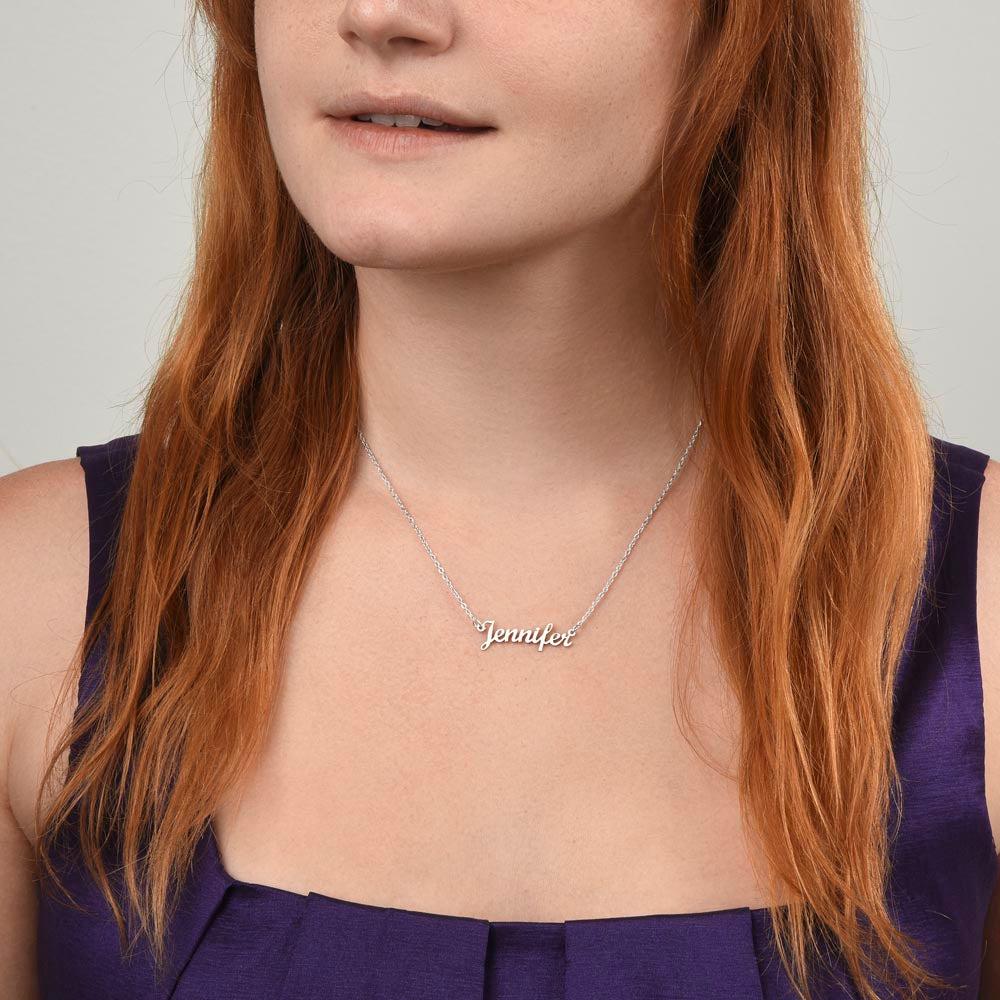 TO MY DAUGHTER OLD LION NAME NECKLACE GIFT SET.