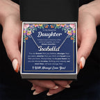 TO MY DAUGHTER BRAVER NAME NECKLACE GIFT SET.
