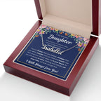 TO MY DAUGHTER BRAVER NAME NECKLACE GIFT SET.