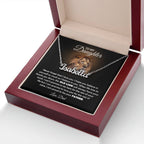 TO MY DAUGHTER OLD LION NAME NECKLACE GIFT SET.
