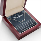 TO MY DAUGHTER CHAPTERS SQUEEZED NAME NECKLACE GIFT SET.