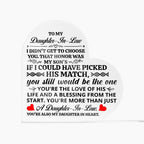 TO MY DAUGHTER IN LAW HONOR HEART ACRYLIC PLAQUE.