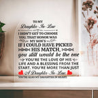 TO MY DAUGHTER IN LAW HONOR HEART ACRYLIC PLAQUE.