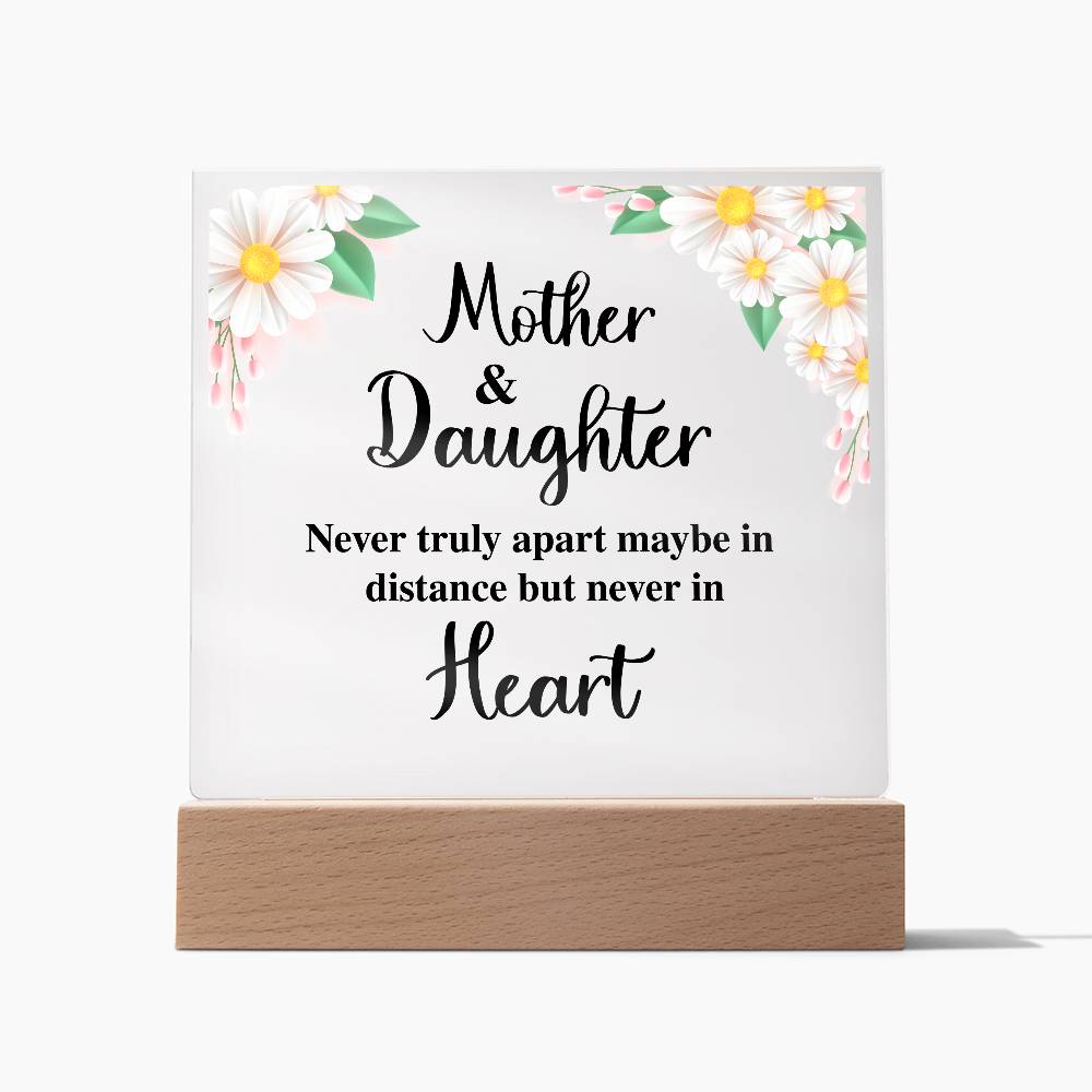 TO MY DAUGHTER DISTANCE SQUARE ACRYLIC PLAQUE.