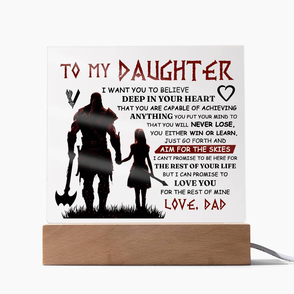 TO MY DAUGHTER SKIES ACRYLIC PLAQUE 2.