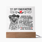 TO MY DAUGHTER LION CROWN ACRYLIC SQUARE PLAQUE.