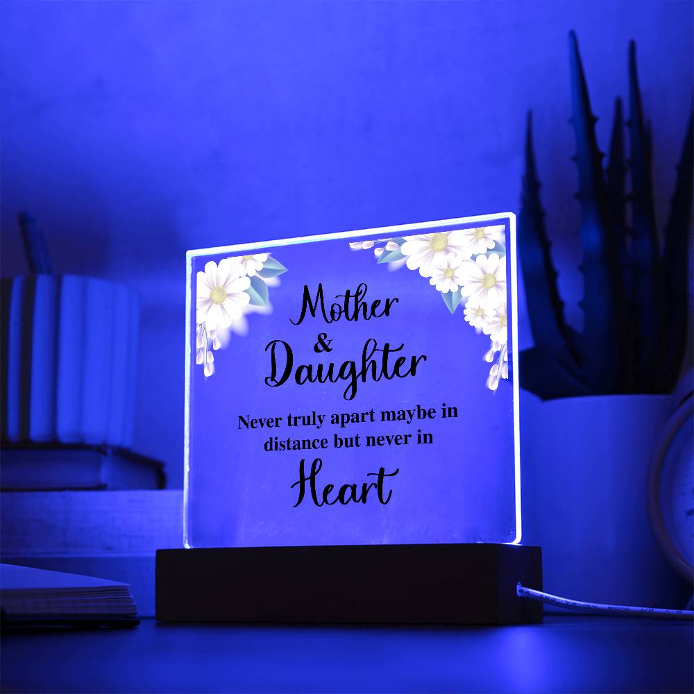 TO MY DAUGHTER DISTANCE SQUARE ACRYLIC PLAQUE.