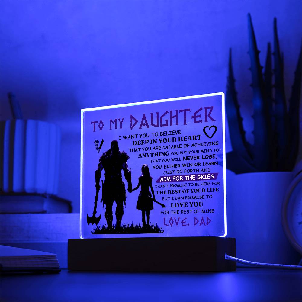 TO MY DAUGHTER SKIES ACRYLIC PLAQUE 2.