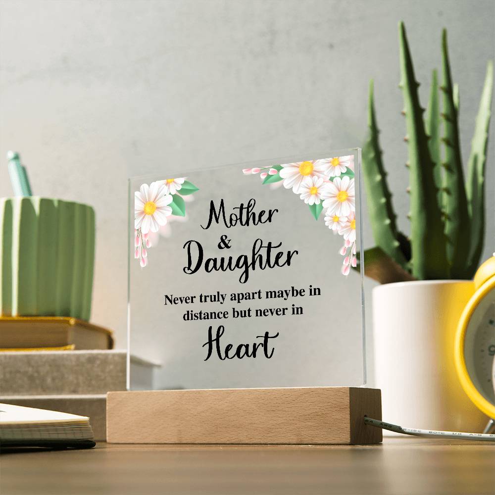 TO MY DAUGHTER DISTANCE SQUARE ACRYLIC PLAQUE.