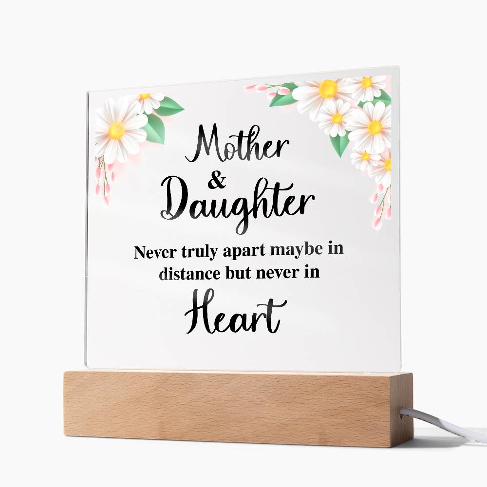 TO MY DAUGHTER DISTANCE SQUARE ACRYLIC PLAQUE.