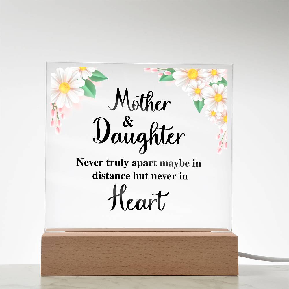 TO MY DAUGHTER DISTANCE SQUARE ACRYLIC PLAQUE.