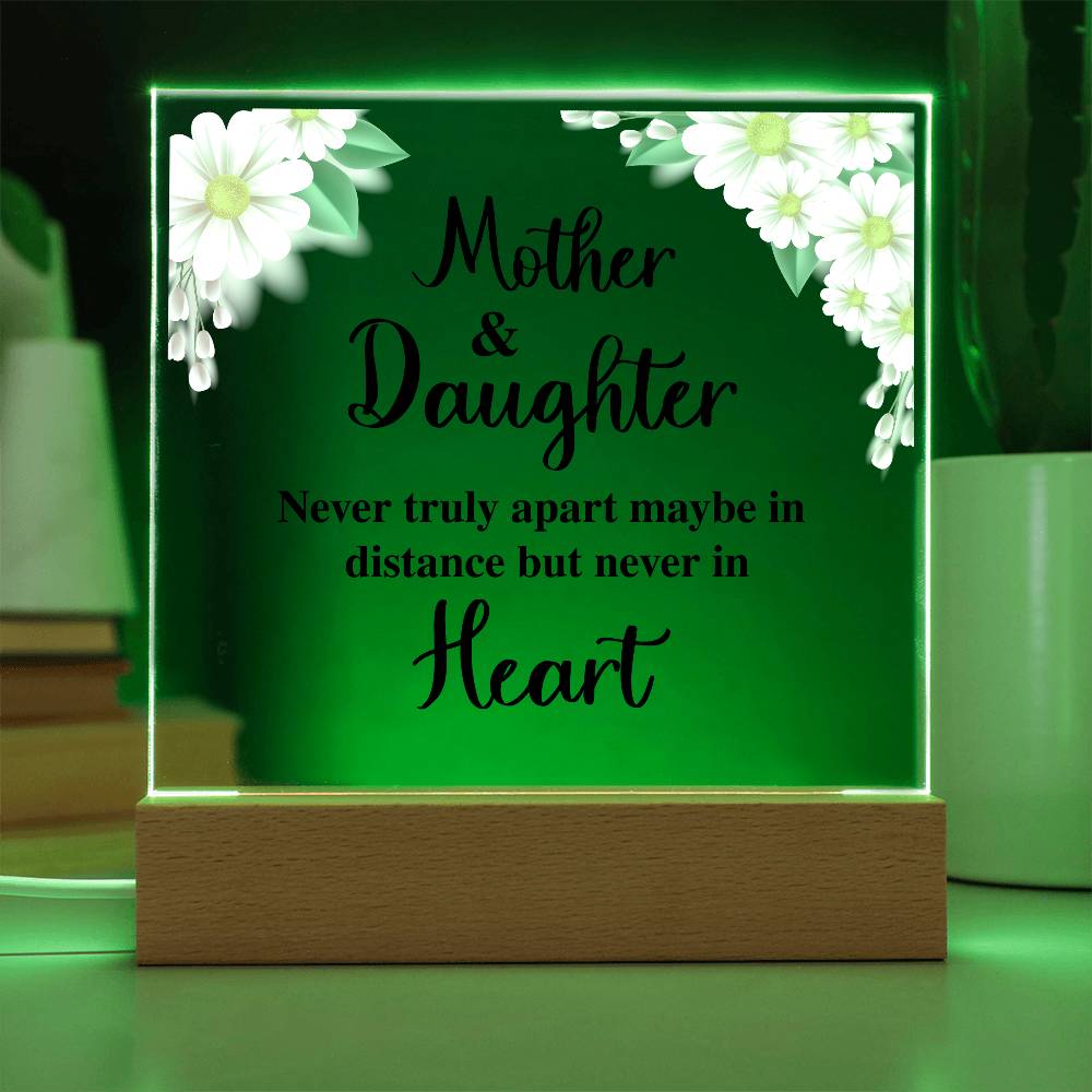 TO MY DAUGHTER DISTANCE SQUARE ACRYLIC PLAQUE.