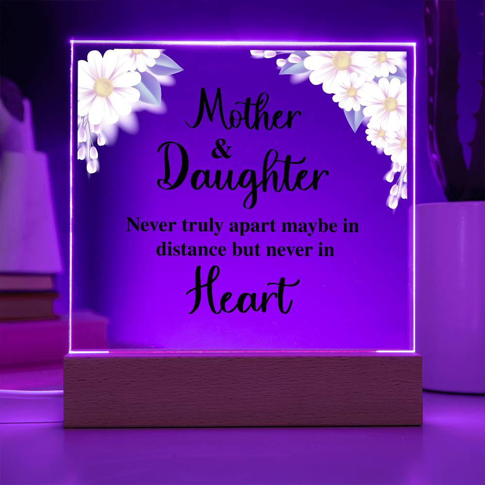 TO MY DAUGHTER DISTANCE SQUARE ACRYLIC PLAQUE.