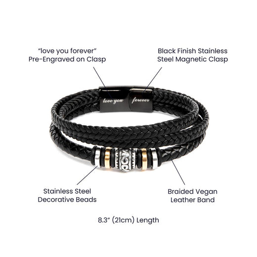 Love You Forever To My Grandson Bracelet Will Never Lose