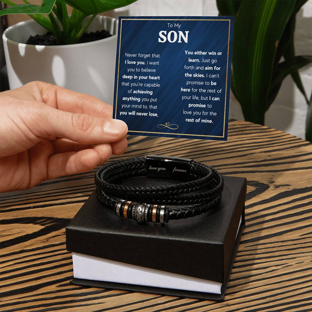 TO MY SON SKIES BRACELET.