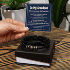 Love You Forever To My Grandson Bracelet Will Never Lose.