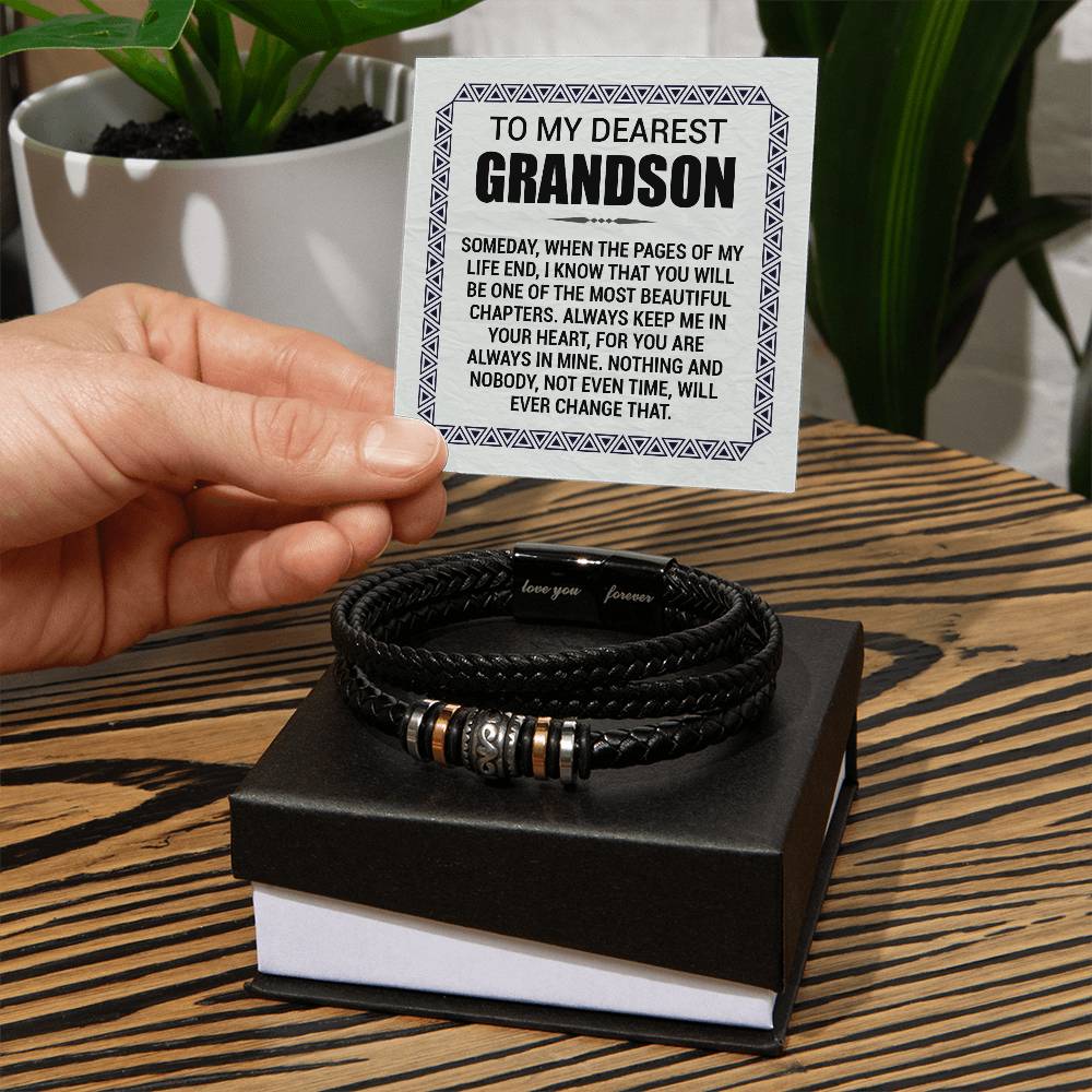 Love You Forever To My Grandson Bracelet Pages Of My Life.