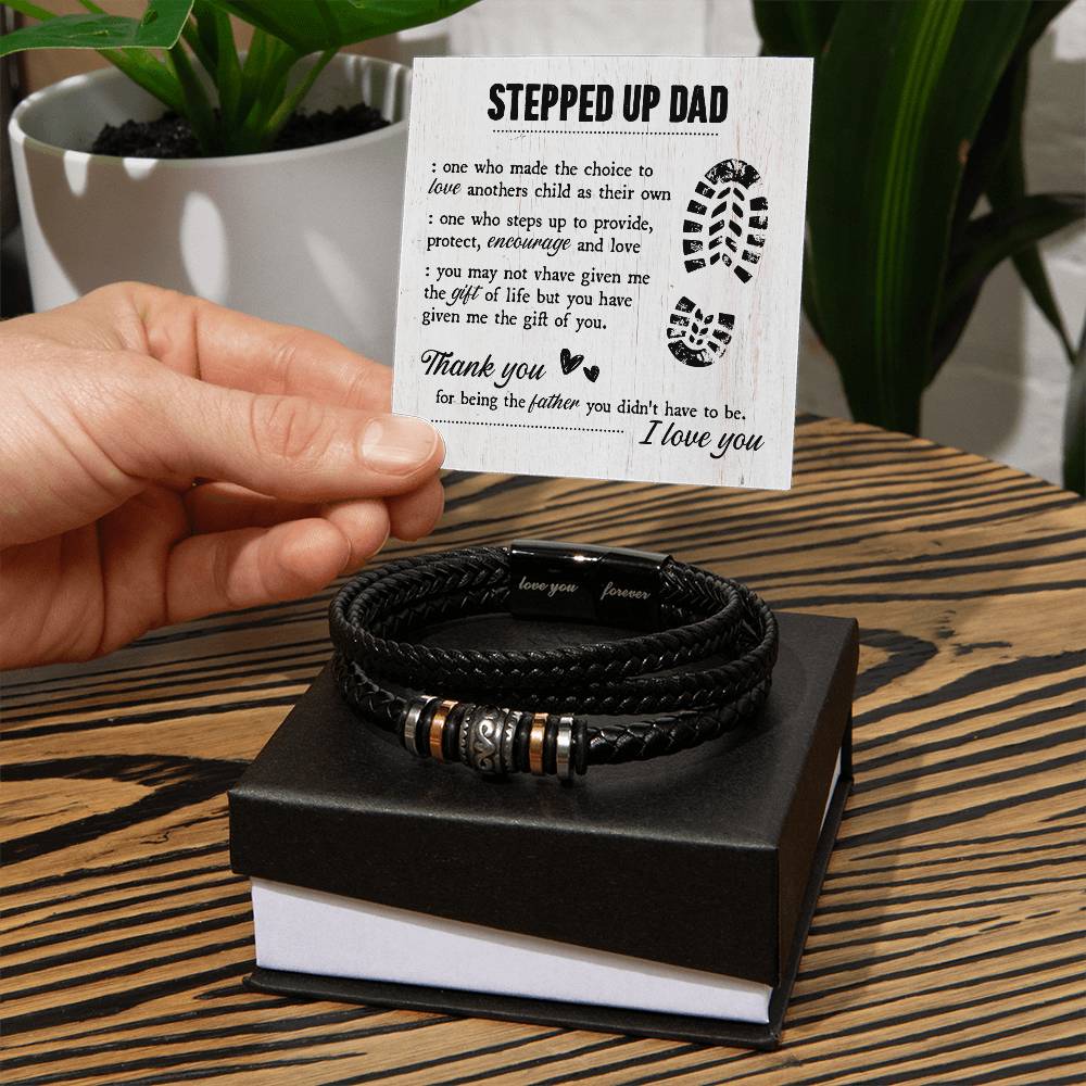 TO MY STEP DAD GIFT OF LIFE BRACELET.