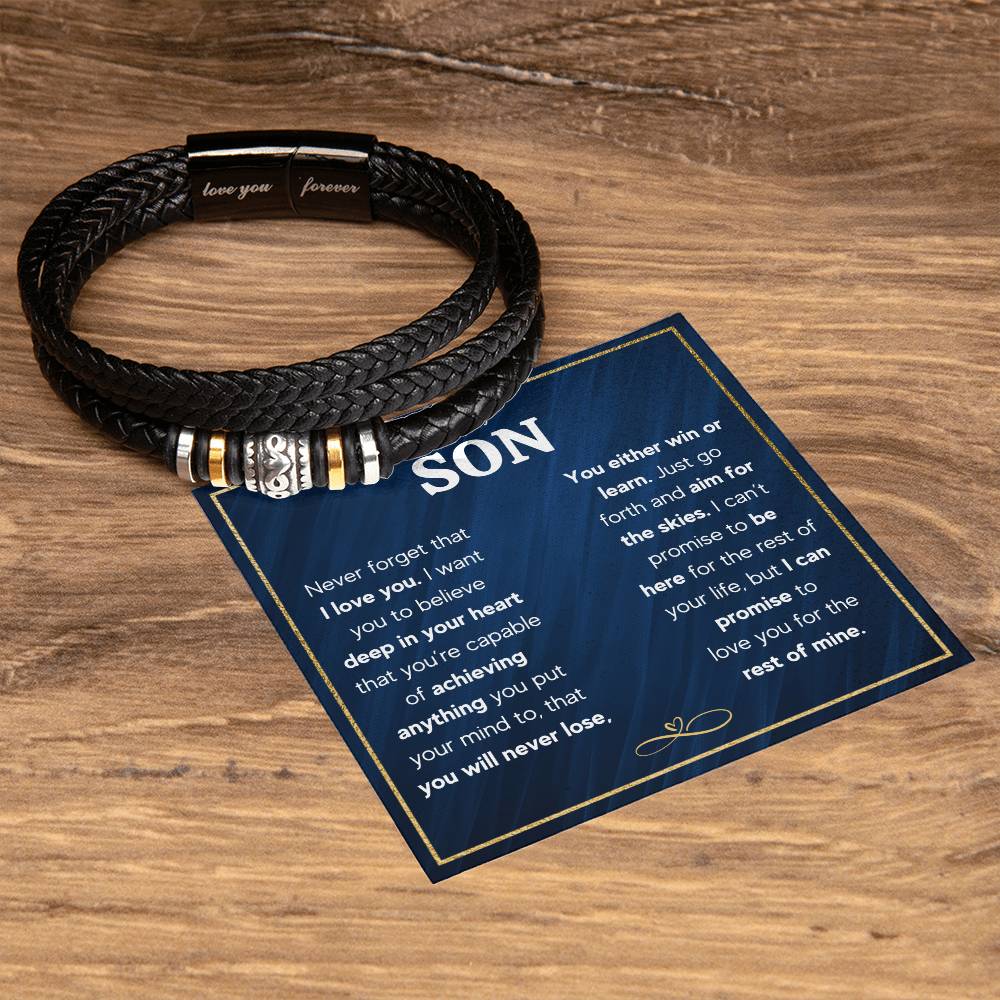 TO MY SON SKIES BRACELET.