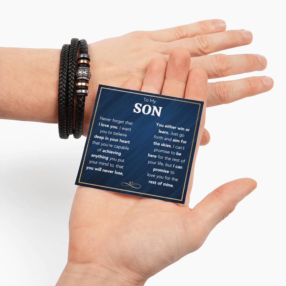 TO MY SON SKIES BRACELET.