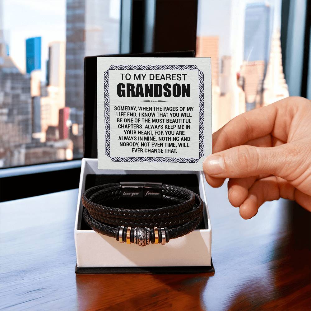 Love You Forever To My Grandson Bracelet Pages Of My Life.