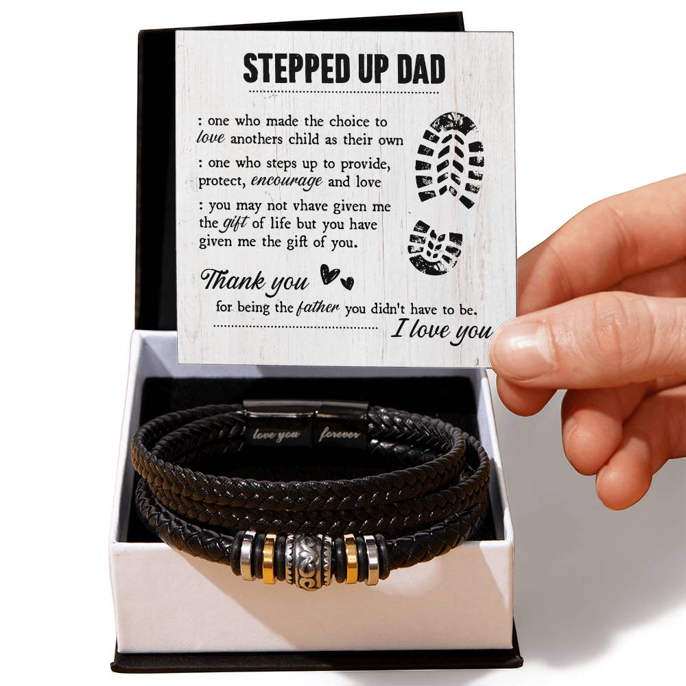 TO MY STEP DAD GIFT OF LIFE BRACELET.