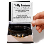 Love You Forever To My Grandson Bracelet Believe Deep.