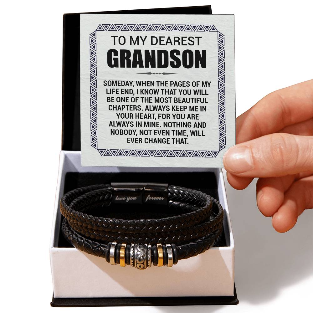 Love You Forever To My Grandson Bracelet Pages Of My Life.