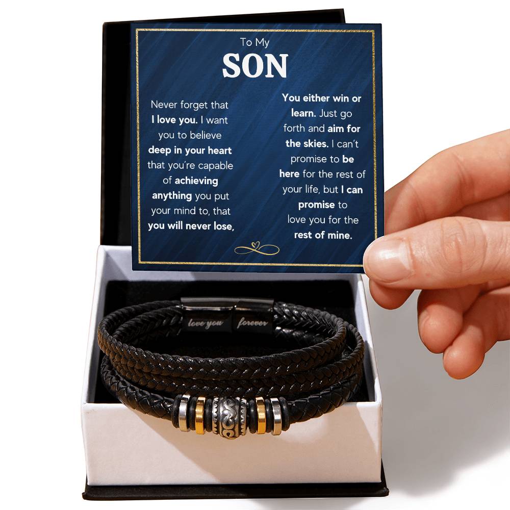 TO MY SON SKIES BRACELET.
