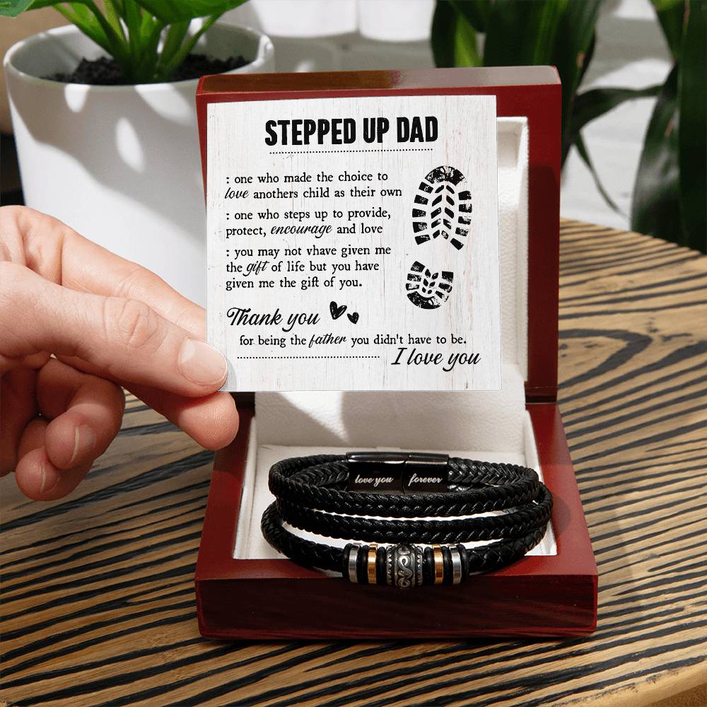 TO MY STEP DAD GIFT OF LIFE BRACELET.